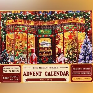1000 Piece Advent Calendar Christmas Puzzle with 24 Individually Boxed Puzzles
